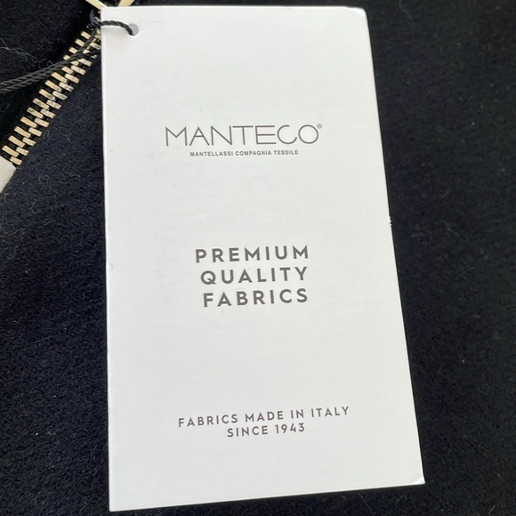 Zara Women’s Black Manteco Wool Bomber Zip Up Coat ZW Collection Medium NWT - Picture 11 of 14